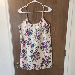 Vintage floral satin slip dress